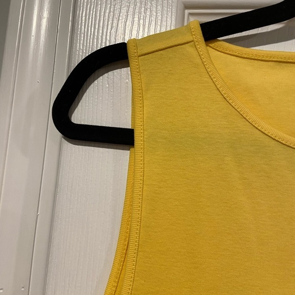 NWOT J. Crew Size M Yellow Mid Weight Crew Neck Soft Knit Cotton Tank Top - Picture 5 of 9